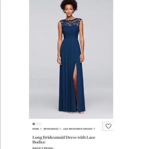 David’s Bridal lace Bodice Bridesmaids dress 10